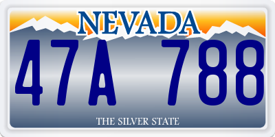NV license plate 47A788
