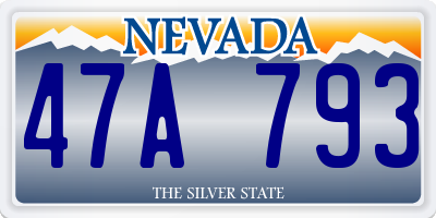 NV license plate 47A793