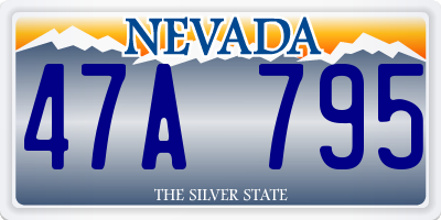 NV license plate 47A795