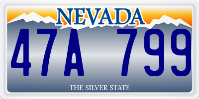 NV license plate 47A799