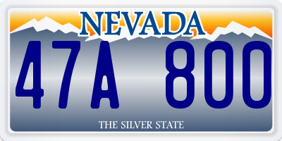 NV license plate 47A800