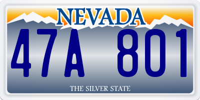 NV license plate 47A801