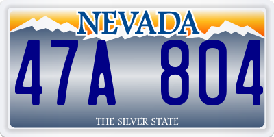 NV license plate 47A804