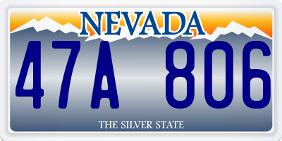 NV license plate 47A806