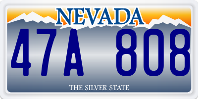 NV license plate 47A808