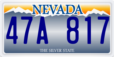 NV license plate 47A817