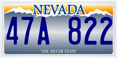 NV license plate 47A822