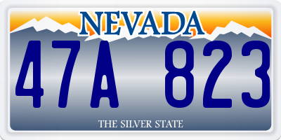 NV license plate 47A823