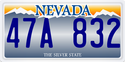 NV license plate 47A832