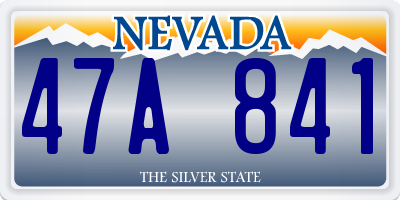 NV license plate 47A841