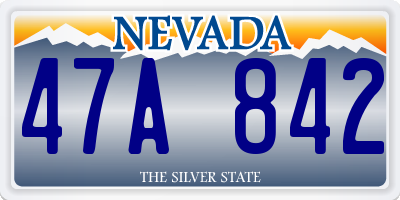 NV license plate 47A842