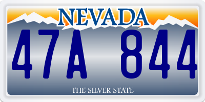NV license plate 47A844