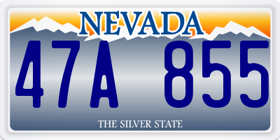 NV license plate 47A855