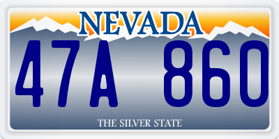 NV license plate 47A860