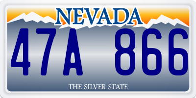 NV license plate 47A866