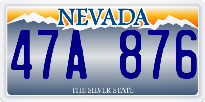 NV license plate 47A876