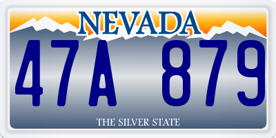 NV license plate 47A879