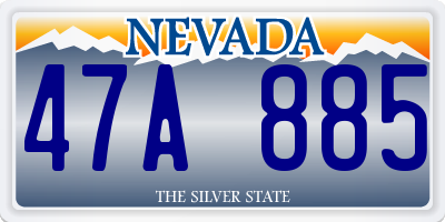 NV license plate 47A885