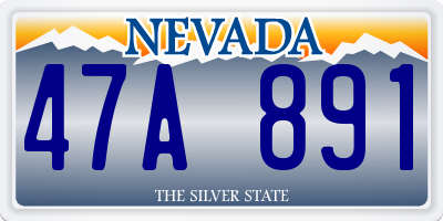 NV license plate 47A891