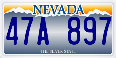 NV license plate 47A897