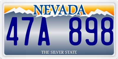 NV license plate 47A898