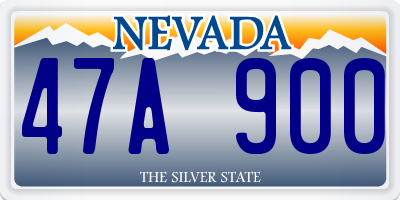 NV license plate 47A900