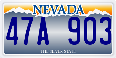 NV license plate 47A903