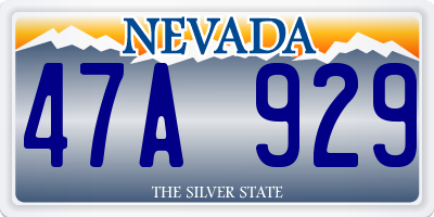 NV license plate 47A929