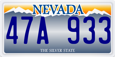 NV license plate 47A933