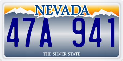 NV license plate 47A941