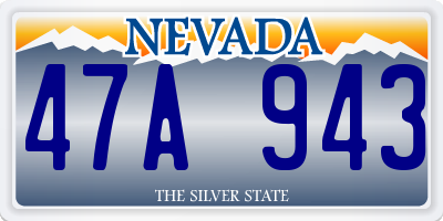 NV license plate 47A943
