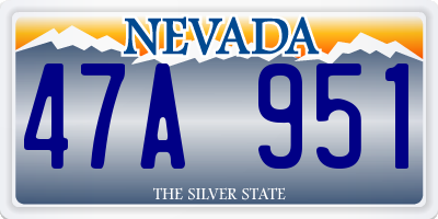 NV license plate 47A951