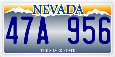 NV license plate 47A956