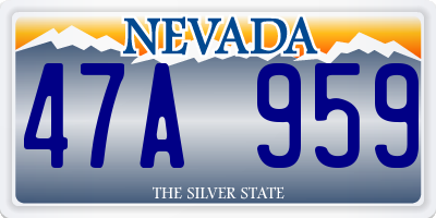 NV license plate 47A959
