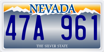 NV license plate 47A961