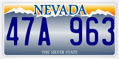 NV license plate 47A963