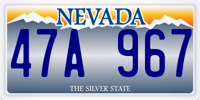 NV license plate 47A967