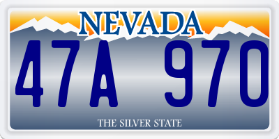 NV license plate 47A970