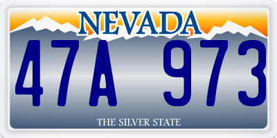 NV license plate 47A973
