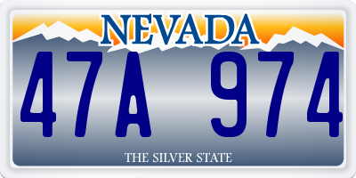 NV license plate 47A974