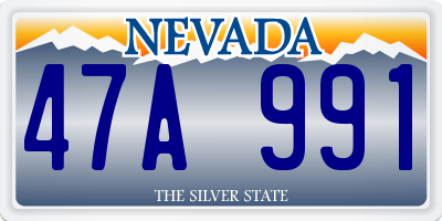 NV license plate 47A991