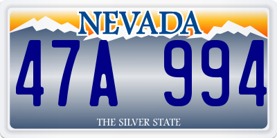 NV license plate 47A994