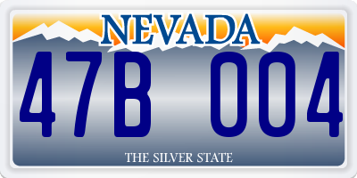 NV license plate 47B004