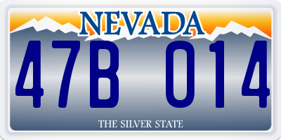 NV license plate 47B014