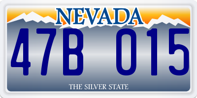 NV license plate 47B015