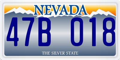 NV license plate 47B018