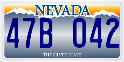 NV license plate 47B042
