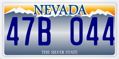 NV license plate 47B044