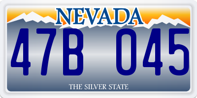 NV license plate 47B045