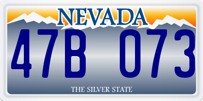 NV license plate 47B073